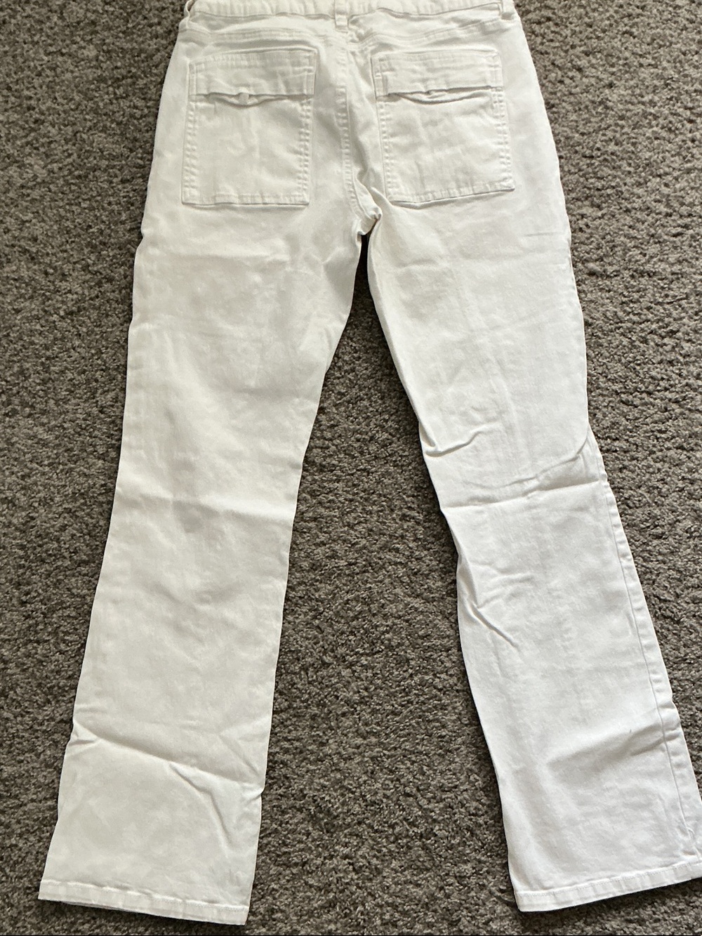 Steve Madden White Straight-Leg Cargo Jeans - Picture 2 of 3